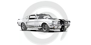 Timeless Lineart: Ford Mustang Shelby GT350 1965