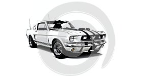 Timeless Lineart: Ford Mustang Shelby GT350 1965