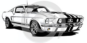 Timeless Lineart: Ford Mustang Shelby GT350 1965