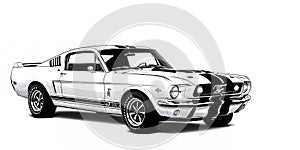 Timeless Lineart: Ford Mustang Shelby GT350 1965