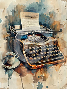 Timeless Tales Emerge From an Antique Typewriter on a Vintage Desk