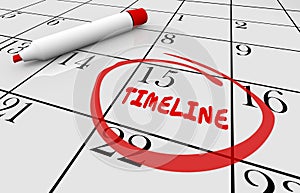 Timeline Calendar Days Dates Schedule