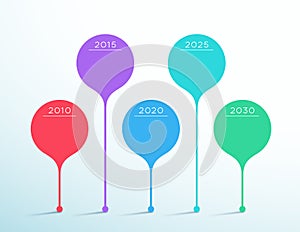 Timeline Colorful Vector 3d Circle Infographic Template