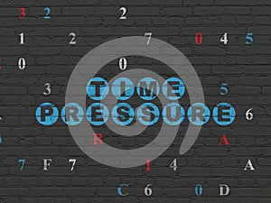 Timeline concept: Time Pressure on wall background