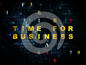 Timeline concept: Time for Business on Digital