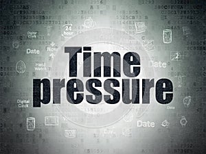 Timeline concept: Time Pressure on Digital Data Paper background