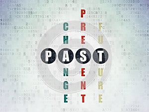 Timeline concept: word Past in solving Crossword