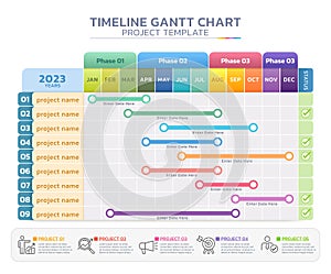 timeline gantt chart infographic template backgrounds