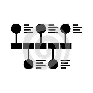 Timeline glyph vector icon which can easily modify or edit