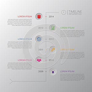 Timeline infographic. Business template with icon. Vector