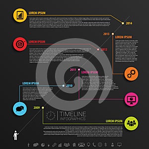 Timeline infographic design template. Vector