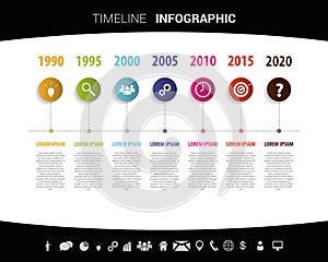 Timeline infographic design template. Vector