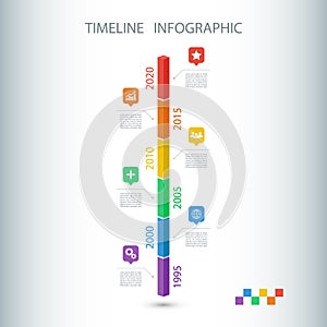 Timeline infographic design template.Vector illustration.