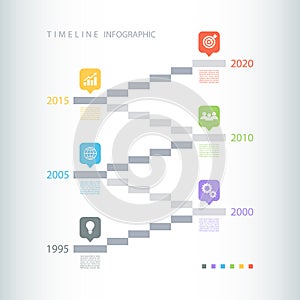 Timeline infographic design template.Vector illustration.