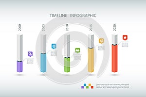 Timeline infographic design template.Vector illustration.