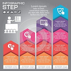 Timeline Infographic design templates . With paper tags.