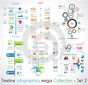 Timeline Infographic design templates Set 2.