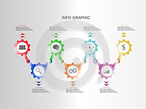 Timeline infographic icons designed for abstract