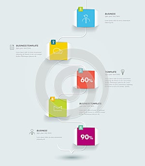 Timeline infographic speach template.