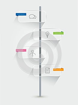 Timeline infographic speach template.