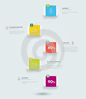 Timeline infographic speach template. photo