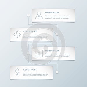Timeline infographic template with business icons