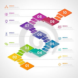 Timeline Infographic tools business template, can be used for presentation, web or workflow diagram layout