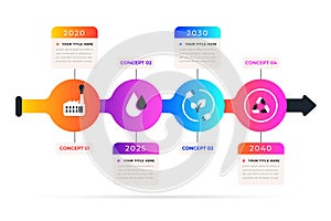 Timeline Infographic tools business template, can be used for presentation, web or workflow diagram layout