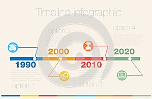 Timeline Infographic. Vector design template.