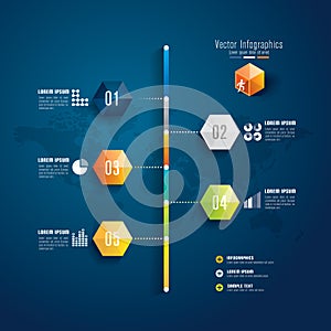 Línea de tiempo infografias diseno plantilla 