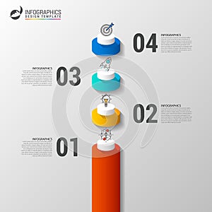 Timeline infographics design template. Business concept. Vector