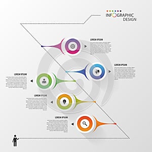 Timeline infographics design template. Vector