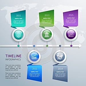 Timeline infographics template