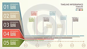 Timeline infographics template