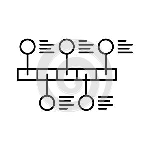 Timeline line vector icon which can easily modify or edit