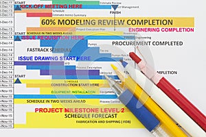 Timeline schedule chart