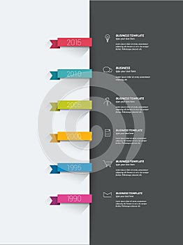 Timeline. Step by step template.
