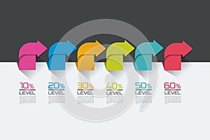 Timeline. Step by step template.