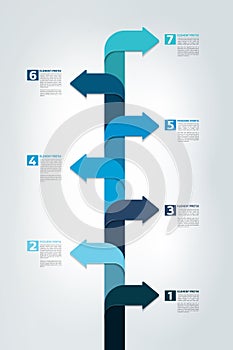 Timeline vertical report, template, chart, scheme, step by step infographic.