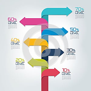 Timeline vertical report, template, chart, scheme, step by step infographic