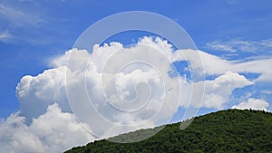 Timelpase of cumulo nimbus clouds in Pyrenees, France