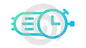 Timely Completion Clock Icon for Efficient Processes, vector design Generative AI