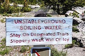 A Timely Warning in Yellowstone National Park Wyomings