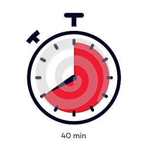 Timer 40 minutes symbol color style