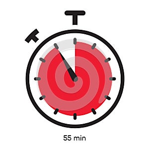 Timer 55 minutes symbol color line style