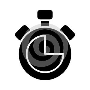 Timer chronometer silhouette style icon