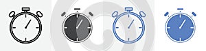 timer clock icon vector set use for web ui or app