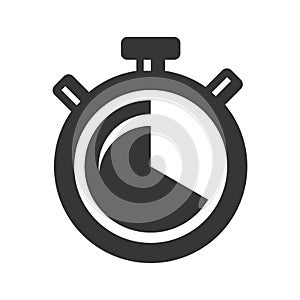 Timer Clock Icon on White Background. Vector
