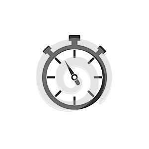 Timer, clock, time, icon. Vector illustration, flat design
