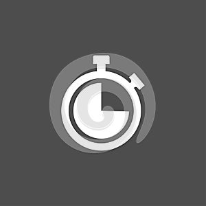 Timer, clock, time, icon. Vector illustration, flat design